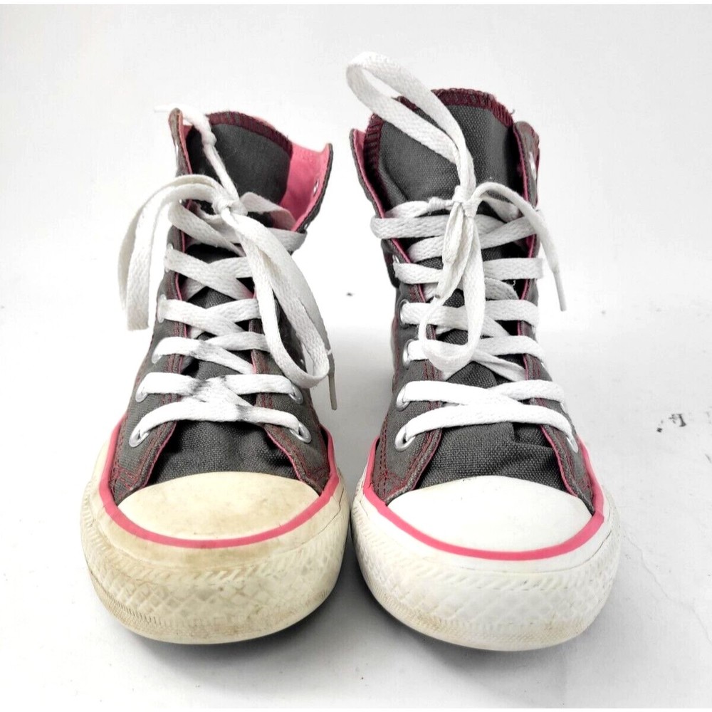 Converse Chuck Taylor Side Zip Hi Top Women's Size 6 Charcoal/Pink